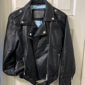 Ci Sono Black Leather Jacket